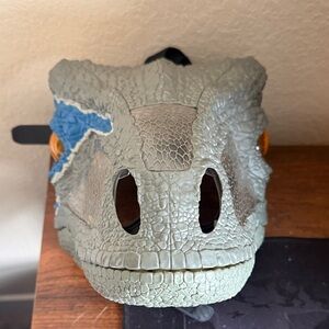Dinosaur Mask with Blue and Gray Accents